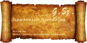 Gyurkovics Szeréna névjegykártya
