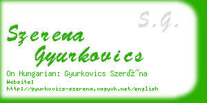 szerena gyurkovics business card